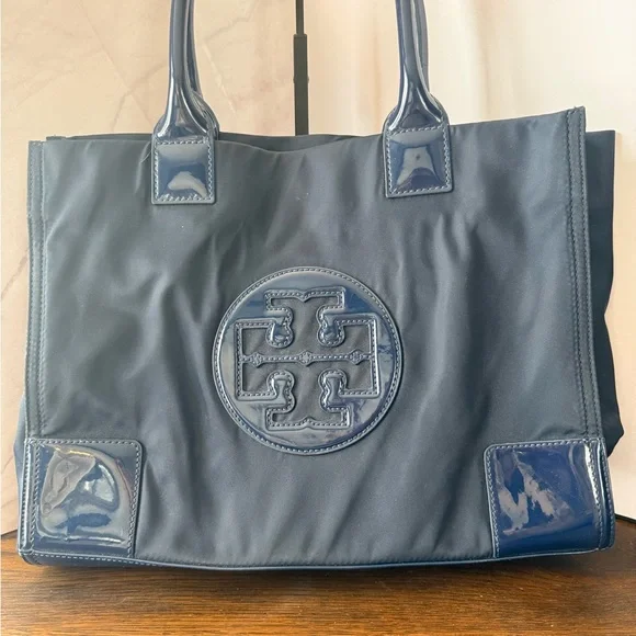 Tory Burch Dark Blue Tote Bag - Picture 1 of 9